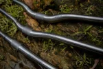 Roost titanium handlebars roost logo close up - roost bike Roost titanium handlebars Roost logo close up